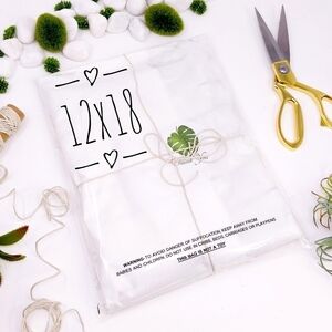 25- 12X18 SUFFICATION WARNING CLEAR POLYMAILER BAGS